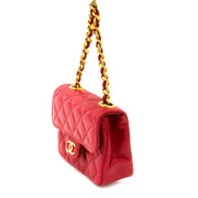 safe online shopping at labellov vintage fashion webshop belgium with chanel 2.55 reissue vintage lambskin chain with micro mini bag charm belt