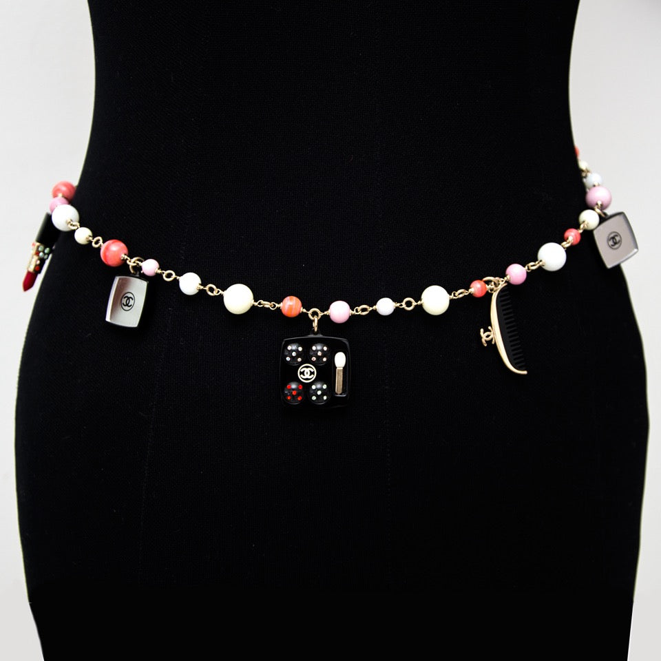 shop your luxury Chanel Resin Beauty Icons Pearl Necklace/Belt at the best price