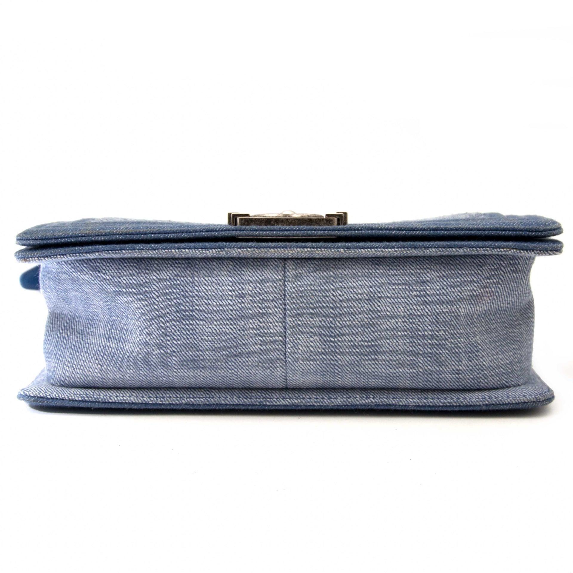 very rare hard to find Chanel Medium Denim Chevron Boy Bag