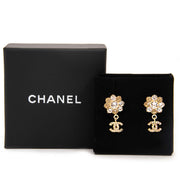 chanel double c flower earrings now for sale at labellov vintage fashion webshop belgium