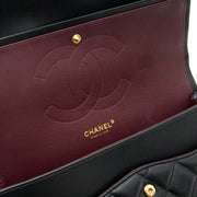 acheter en ligne pour le meilleur prix Chanel Black Lambskin Classic Double Flap Bag