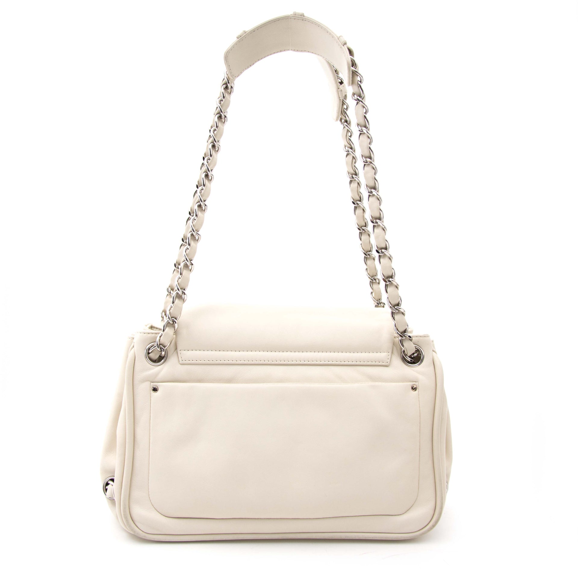 Koop snel en gemakkelijk uw Chanel Accordion Cream Flap Bag