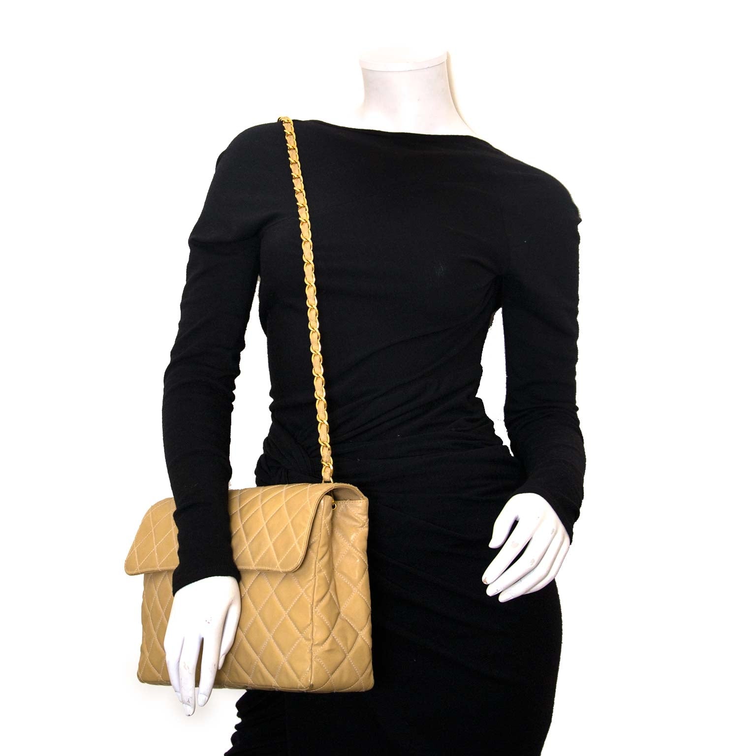 Chanel Nude Classic Single Flap Bag for sale online