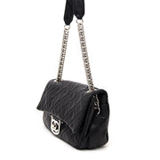 shop safe online at the best price chanel black icon flap bag like new webshop www.labellov.com