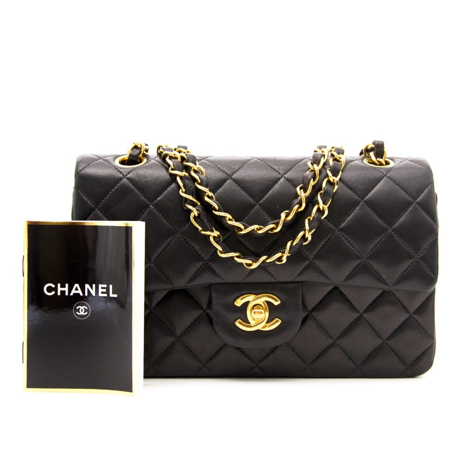 acheter en ligne seconde main sac a main Chanel Black Classic Double Flap Bag anvers et en ligne