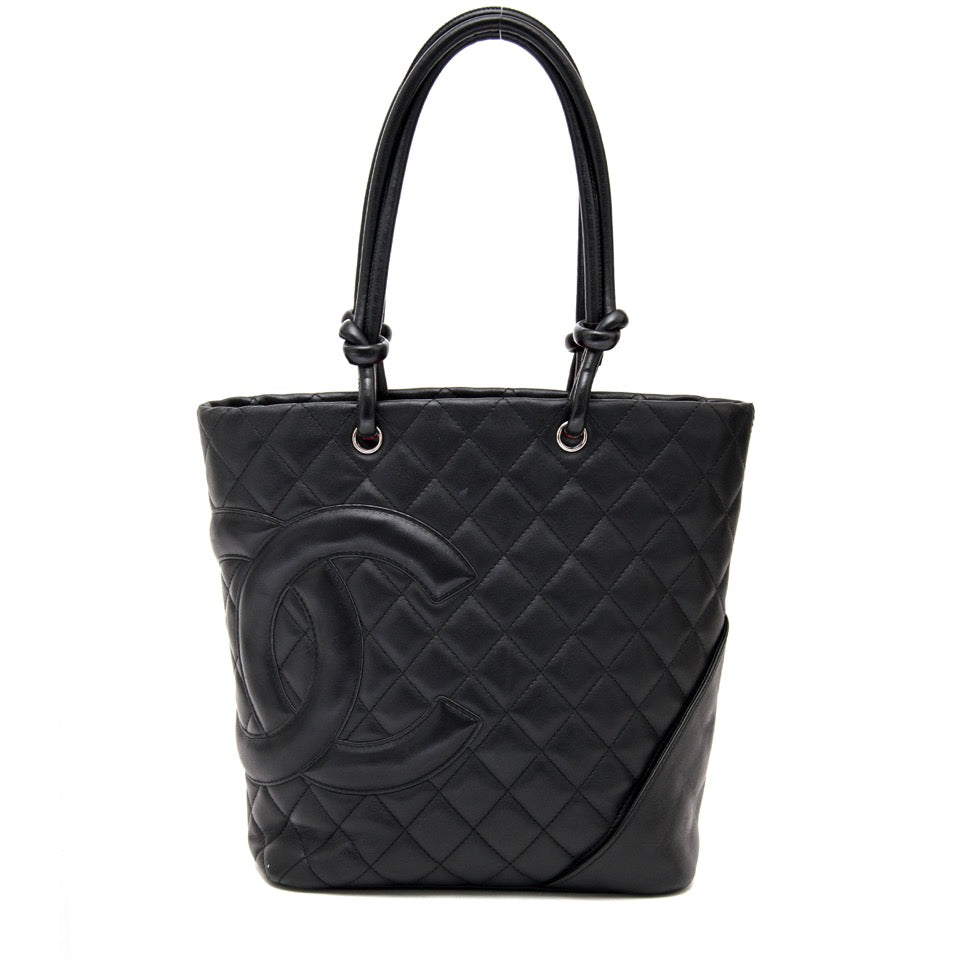 acheter en ligne pour le meilleur prix comme neuf sac a main chanel black cambon tote bag
