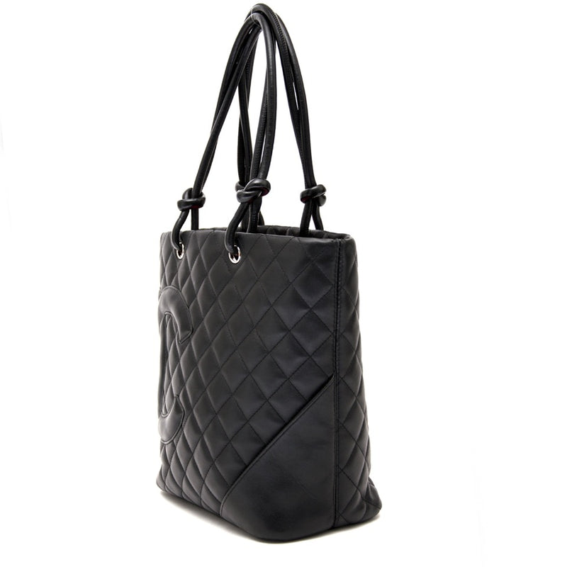 shop safe online at the best price chanel black cambon tote bag like new webshop www.labellov.com