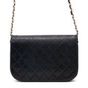 tweedehands Chanel Vintage Dark Blue Flap Bag best price secondhand luxury bags online webshop labellov.com Antwerp