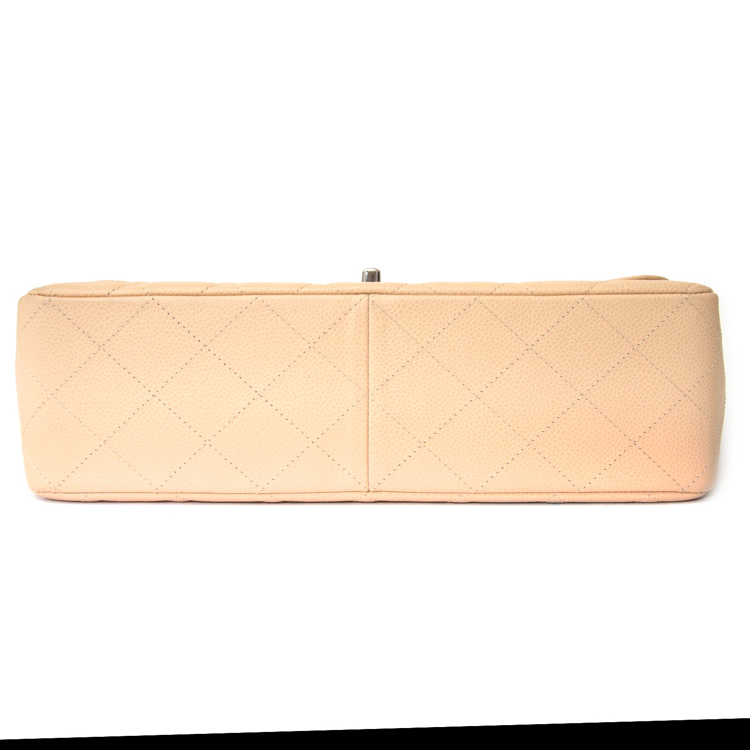 Buy online at Labellov Chanel Nude Jumbo single classic flap bag with silver. 100% authentic, worldwide shipping