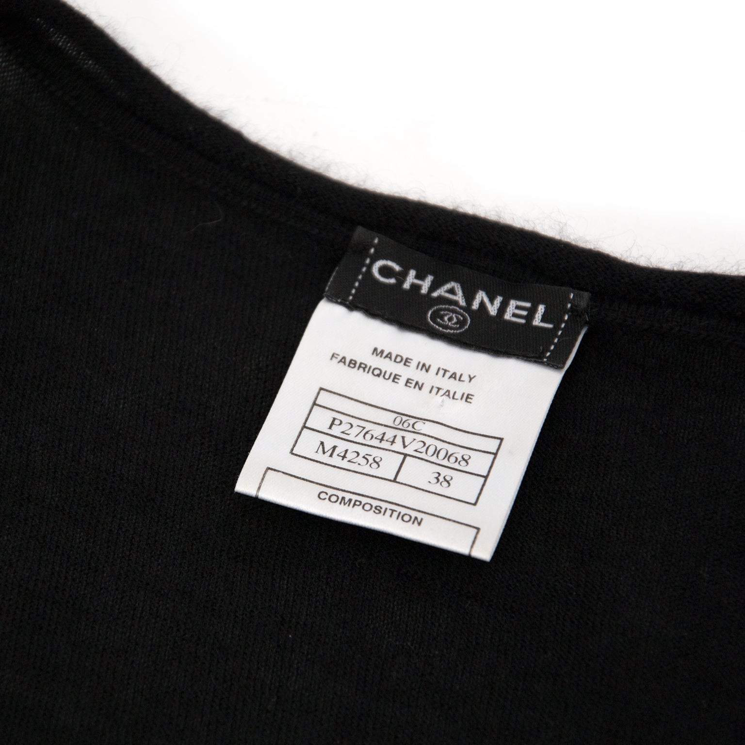 Chanel Cashmere Paris Top - Size 38 available online at Labellov.com