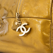 chanel gold patent leather bowling bag now for sale at labellov vintage fashion webshop belgium