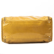 chanel gold patent leather bowling bag now for sale at labellov vintage fashion webshop belgium