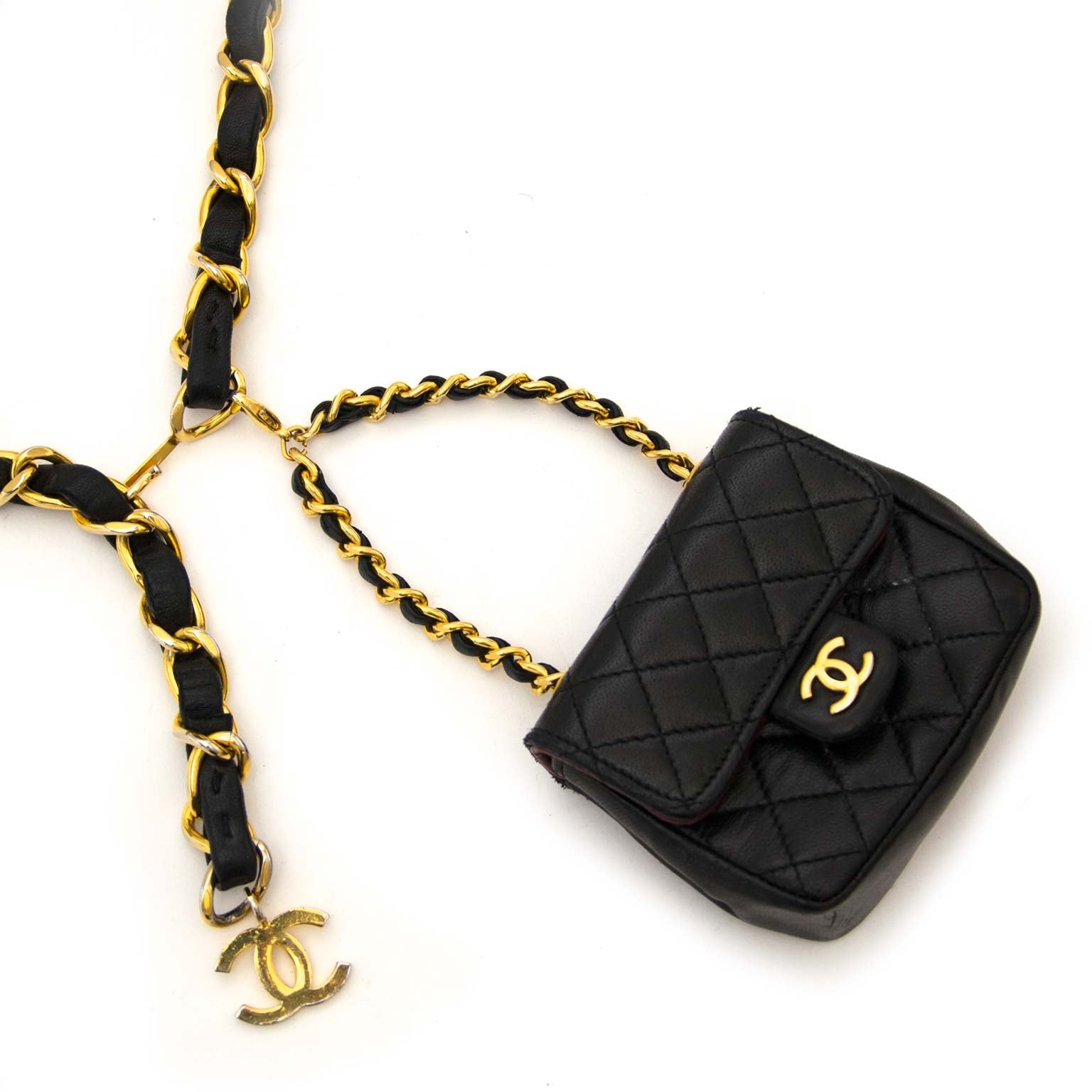 Buy and sell your authentic Very Rare Chanel Quilted Mini Chain Belt Bag for the best price