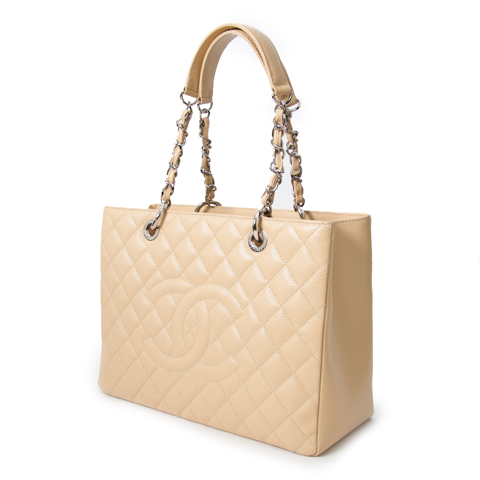 acheeter e ligne seconde main sac a main As New Poudre Chanel Grand Shopping Tote