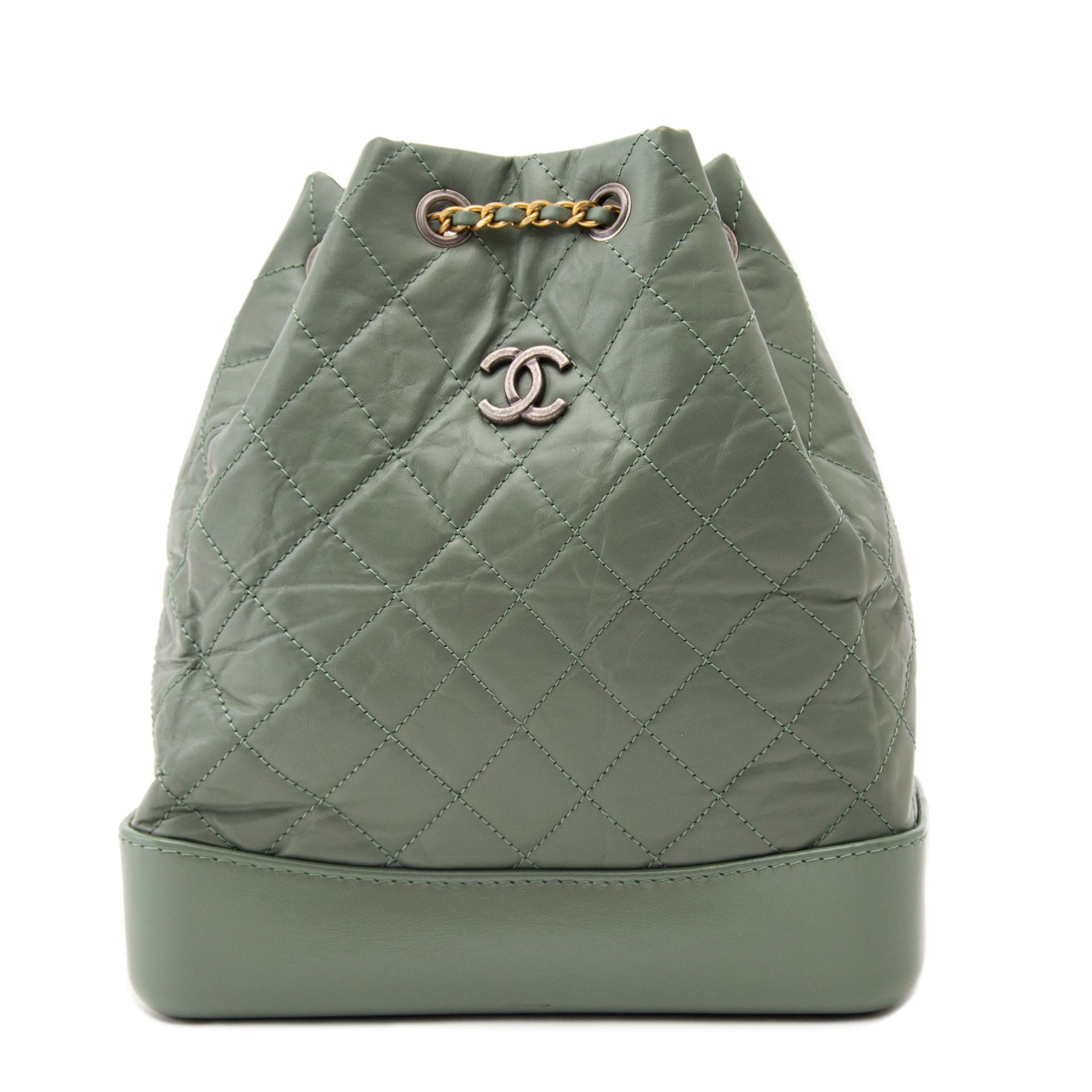shop safe online as new Chanel Small Green Gabrielle Backpack