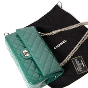chanel green patent 2.55 reissue quilted patent leather flap bag now for sale at labellov vintage fashion webshop belgium