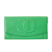 Chanel green double c wallet now for sale at labellov vintage fashion webshop belgium