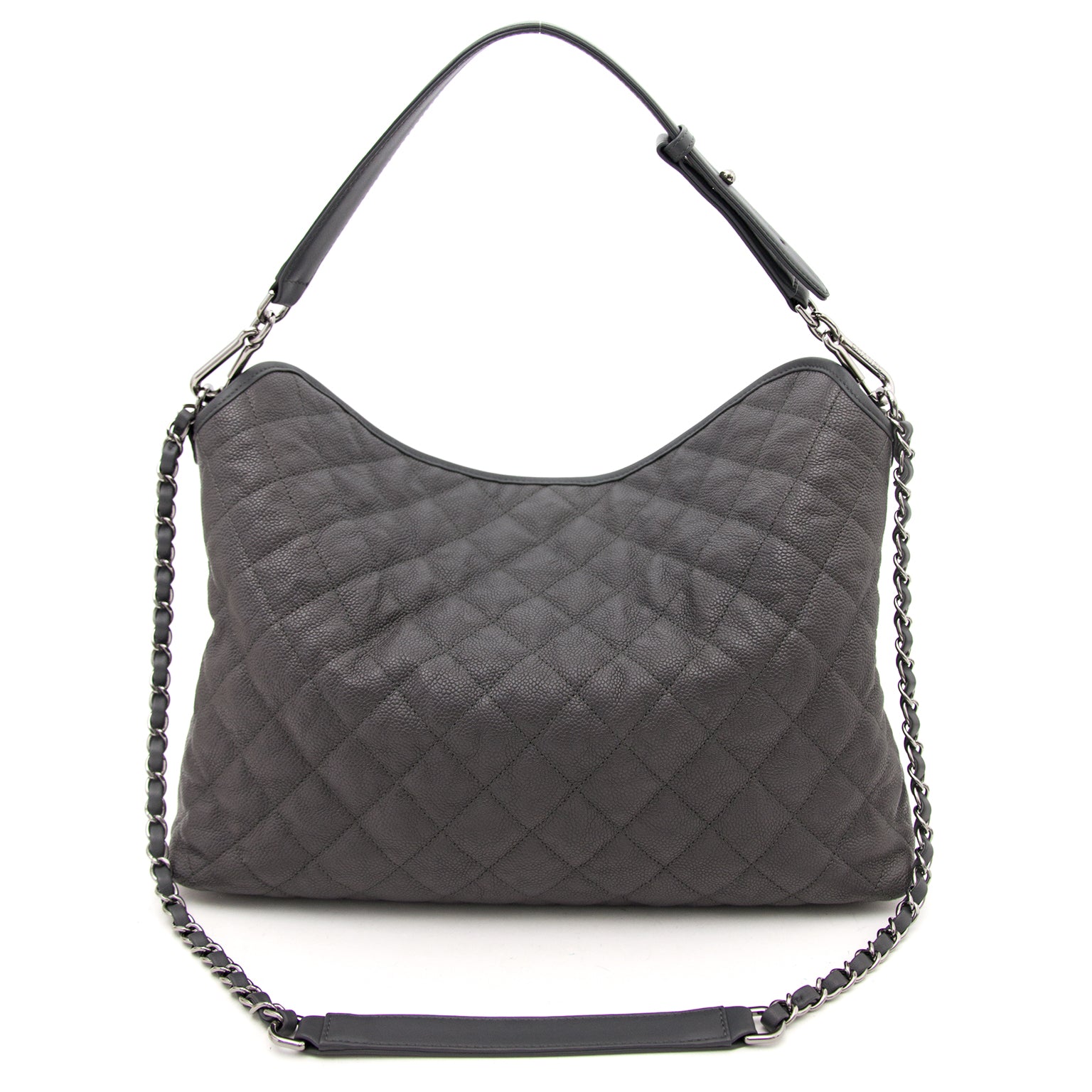 Chanel Grey Leather Hobo Bag at the best price 2017