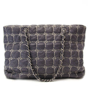 Chanel CC Grey Blue Quilted Tweed Stitch Bag Buy authentic designer Chanel secondhand bags at Labellov at the best price. Safe and secure shopping. Koop tweedehands authentieke Chanel tassen bij designer webwinkel labellov.