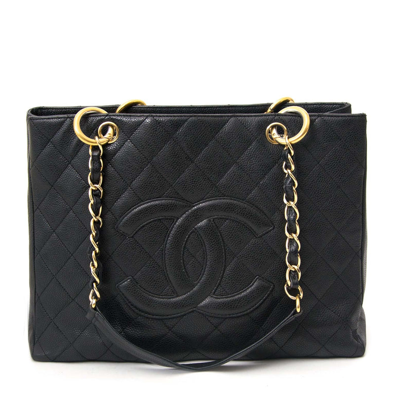 Chanel GST Black Caviar Leather Shopping Tote