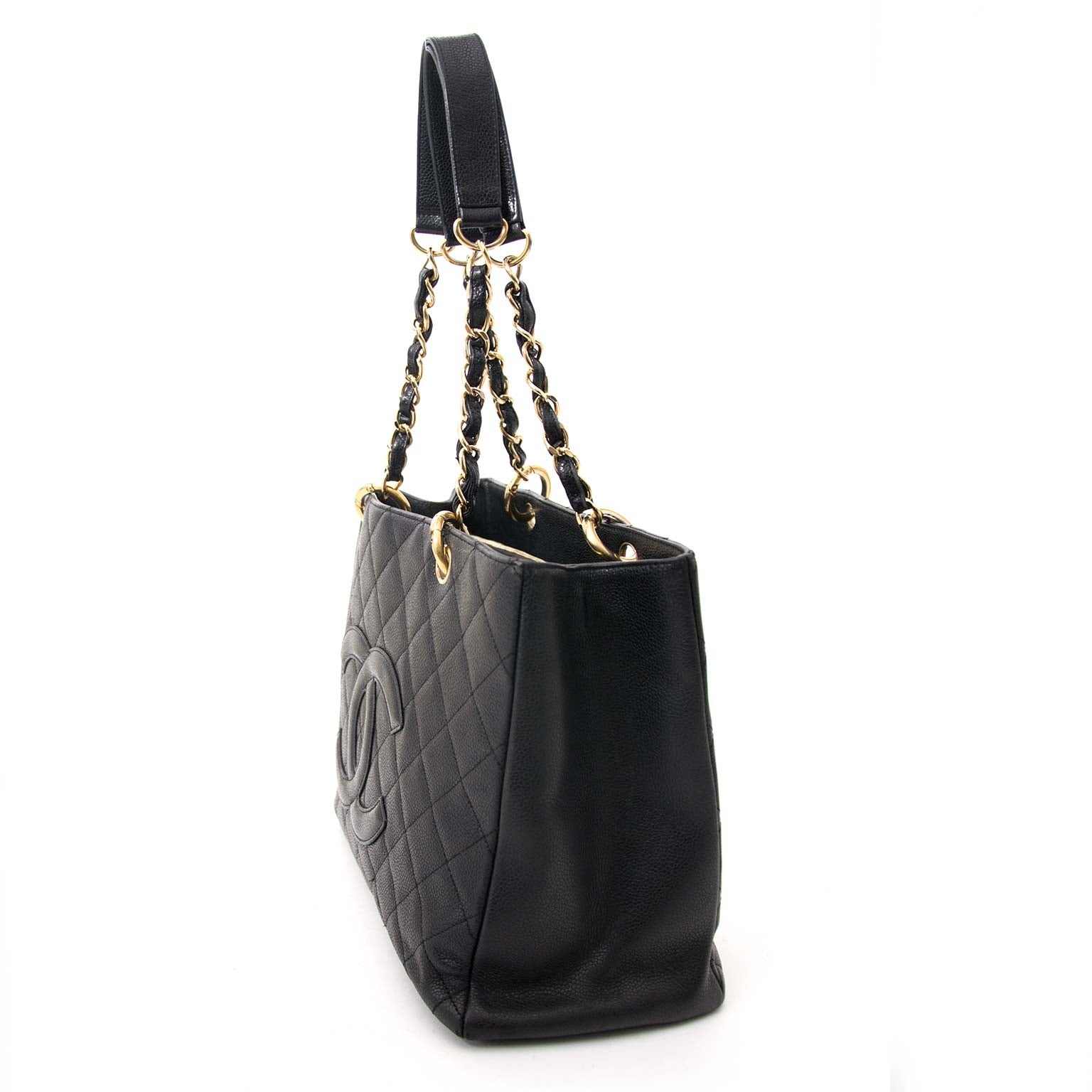 Chanel GST Black Caviar Leather Shopping Tote
