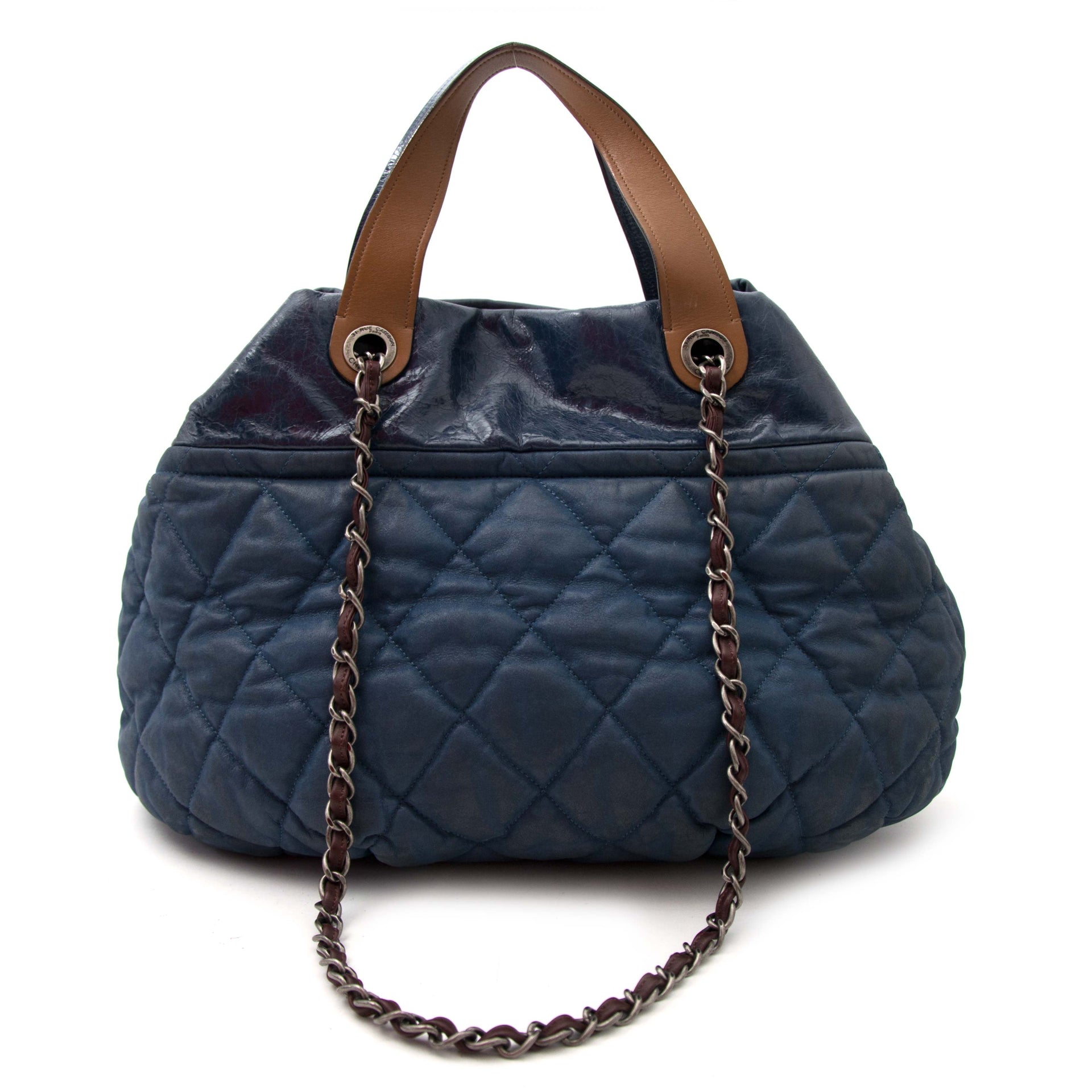 comme neuf sac a main Chanel 'In The Mix' Jeans Blue Large Tote