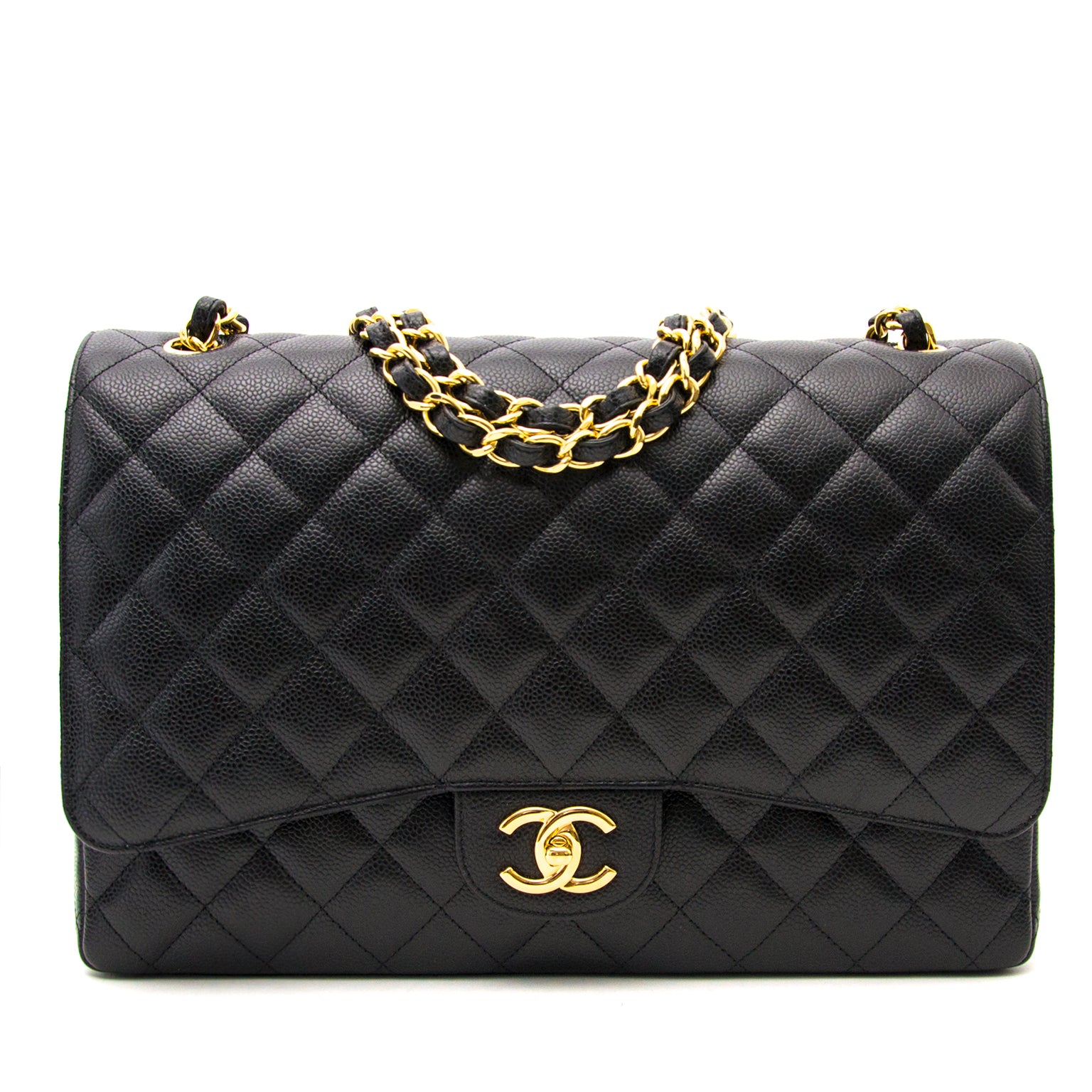 chanel maxi black classic double flap bag now online at labellov.com