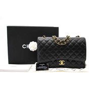 A Chanel Black Maxi Caviar Classic Double Flap Bag with dustbag, box, authenticity card is now for sale in Antwerp (Belgium) in LabelLOV, the luxury webshop and showroom for designer items.
