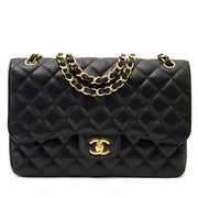 shop safe online at the best price Chanel Black Jumbo Classic Flap Bag