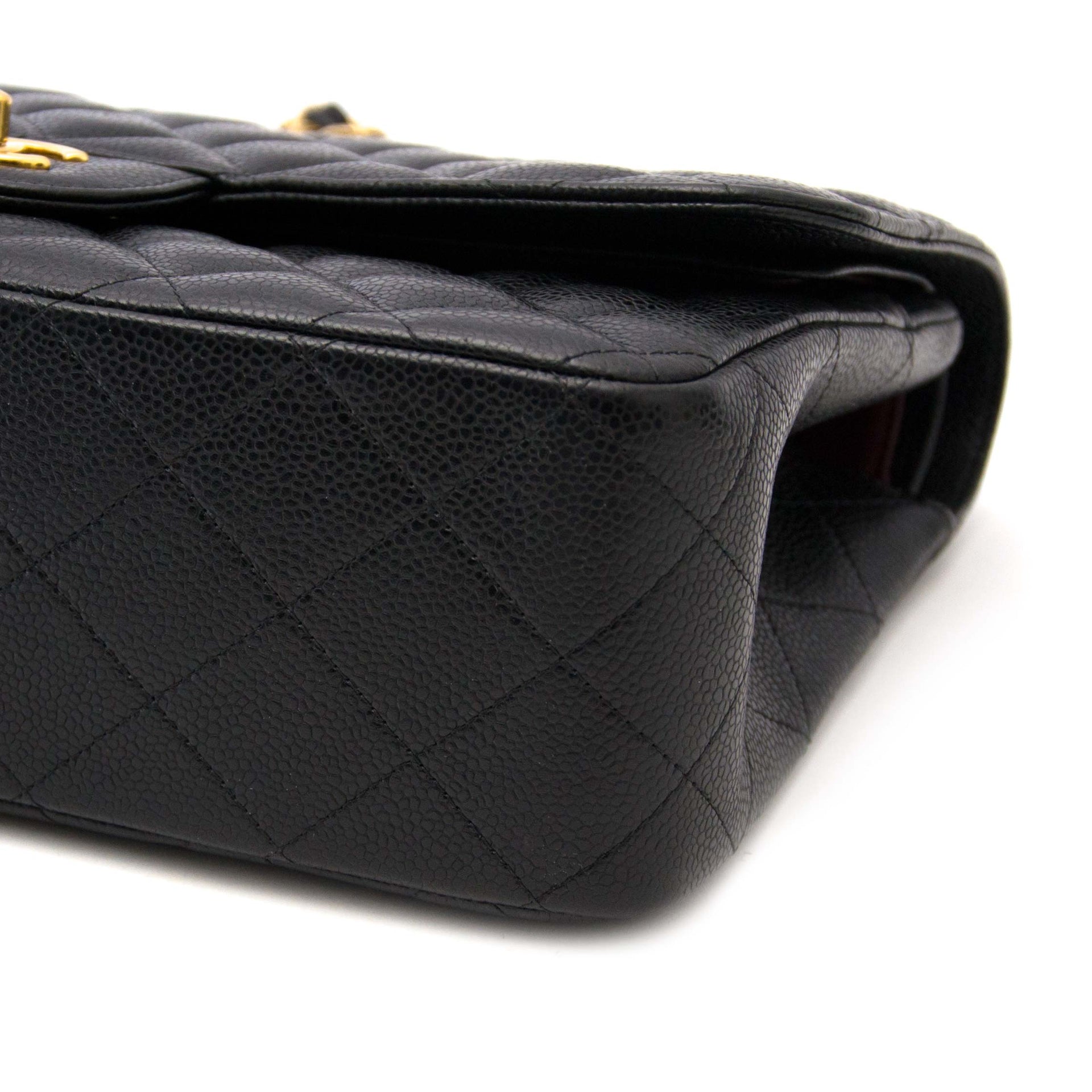 shop safe online at the best price Chanel Black Jumbo Classic Flap Bag