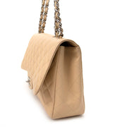 Chanel Beige Caviar Jumbo Flap Bag