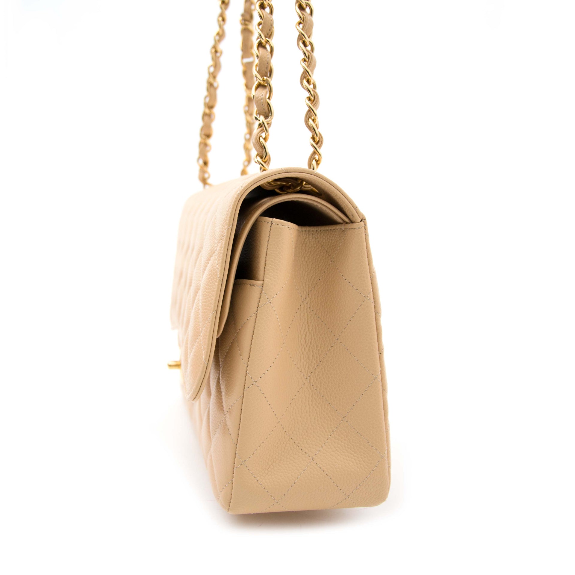Chanel Classic Flap Bag Jumbo Nude GHW kopen
