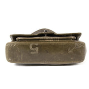 chanel green leather mademoiselle print bag now for sale at labellov vintage fashion webshop belgium