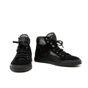 brand new sold out New Chanel Black Suede Mesh High-Top Lace-Up Sneakers online webshop labellov.com