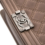 worldwide shipping luxury secondhand bags chanel taupe small calf boy bag