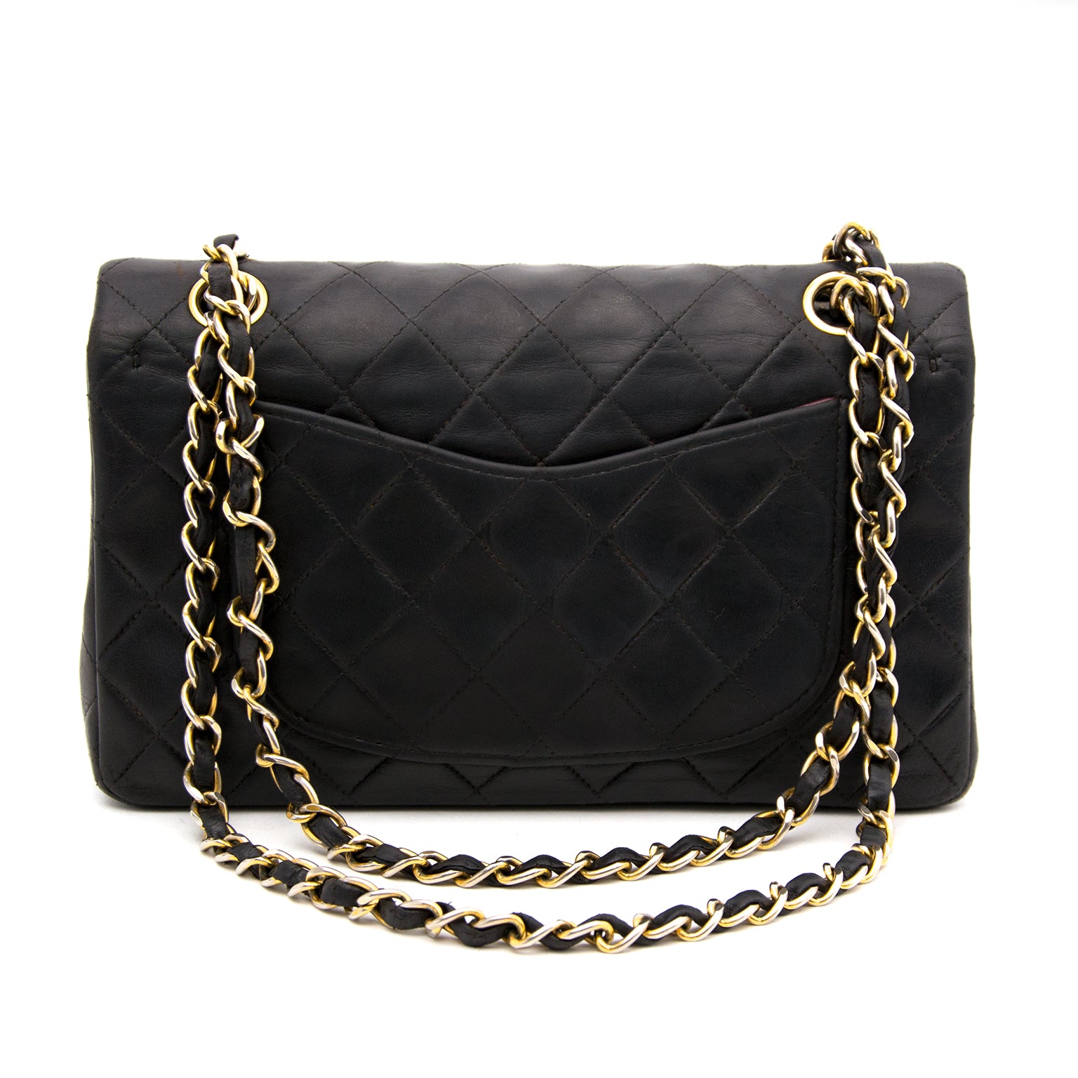 koop veilig online aan de beste prijs tweedehands vintage Chanel Black Vintage Double Classic Flap Bag