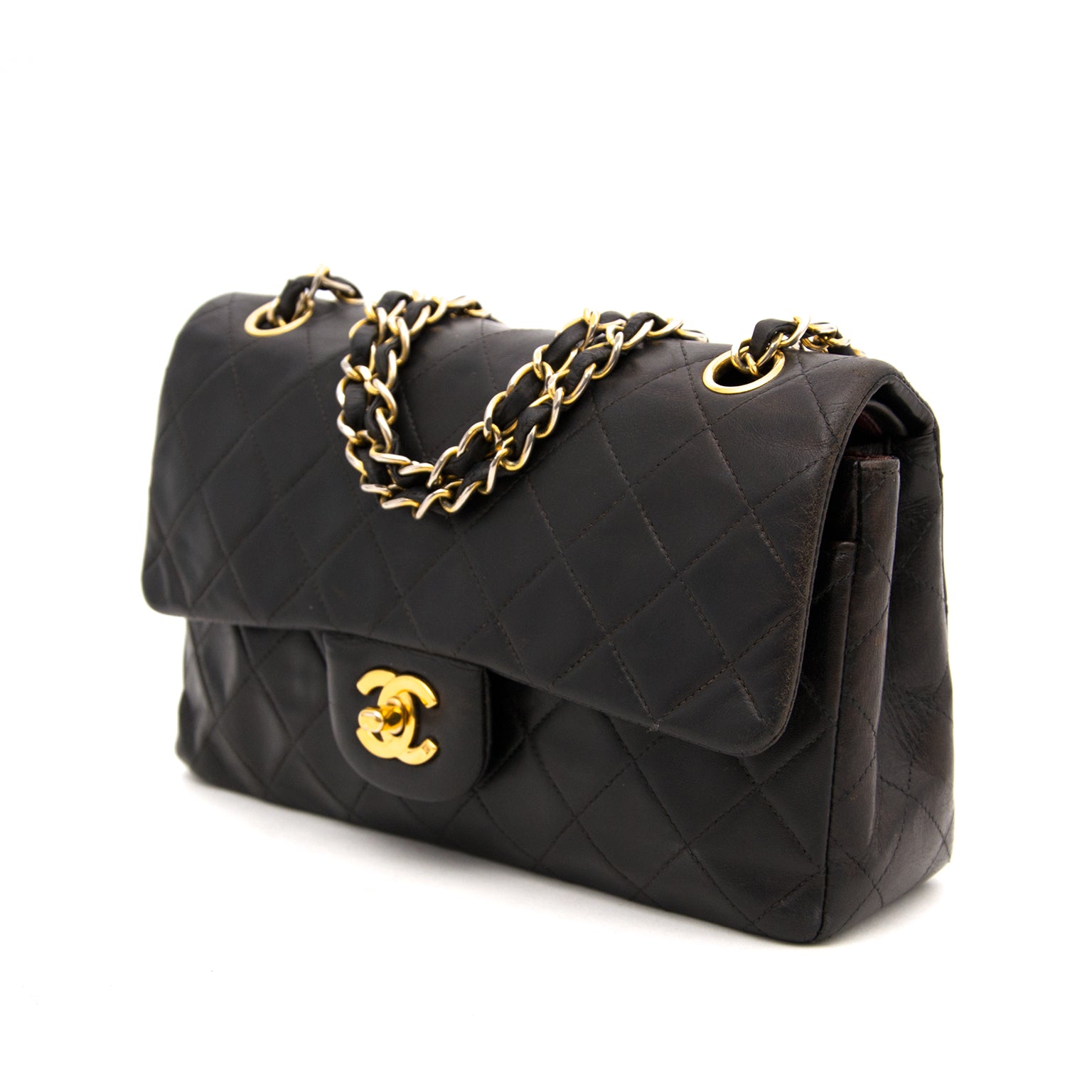 searching for the best christmas gift ? koop veilig online aan de beste prijs tweedehands vintage Chanel Black Vintage Double Classic Flap Bag