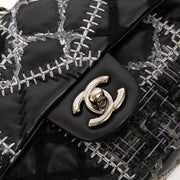 chanel quilted tweed leather patchwork stitch mini flap bag now for sale at labellov vintage fashion webshop belgium