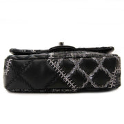 chanel quilted tweed leather patchwork stitch mini flap bag now for sale at labellov vintage fashion webshop belgium