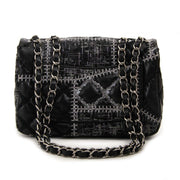 chanel quilted tweed leather patchwork stitch mini flap bag now for sale at labellov vintage fashion webshop belgium
