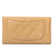 chanel beige quilted lambskin cc wallet now for sale at labellov vintage fashion webshop belgium