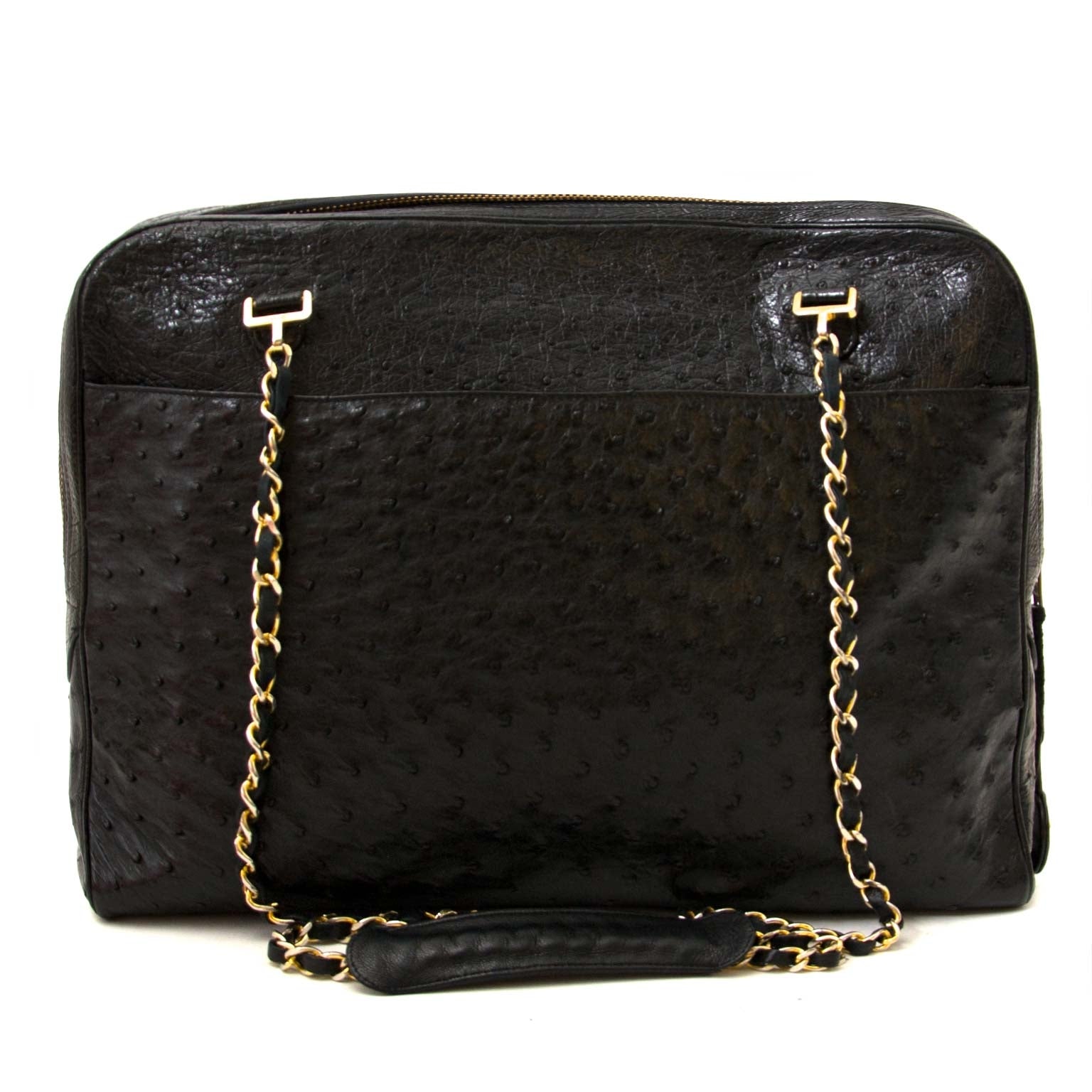 Buy authentic Chanel ostrich bag at labellov vintage fashion webshop belgium