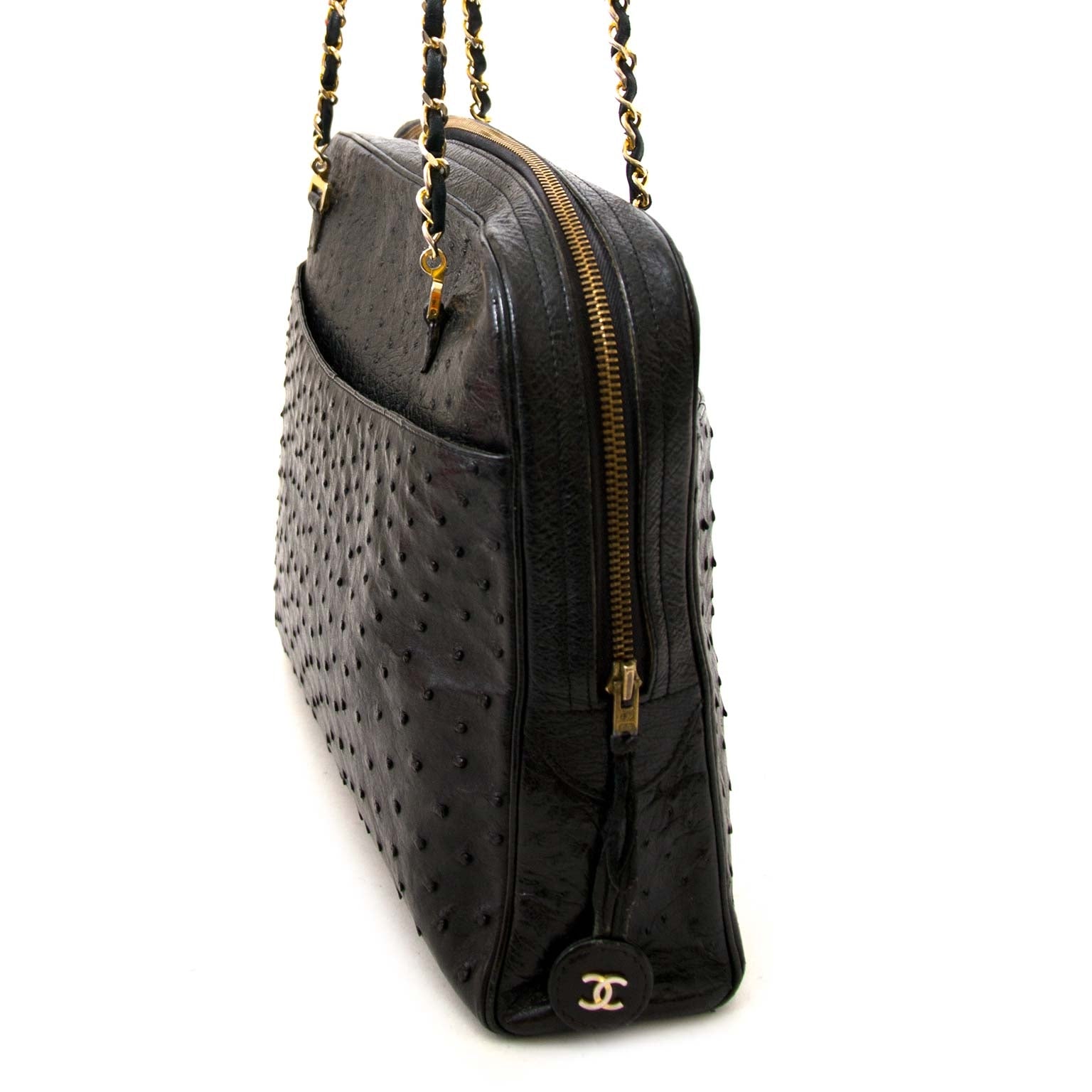 safe online shopping at labellov vintage fashion webshop with chanel ostrich bags