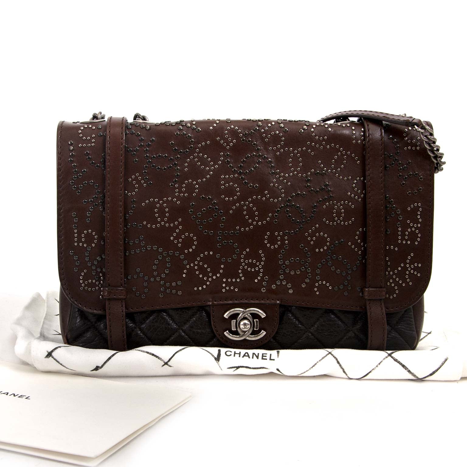 Chanel Paris Dallas Studded Lambskin Western Bag now for sale at labellov vintage fashion webshop belgium