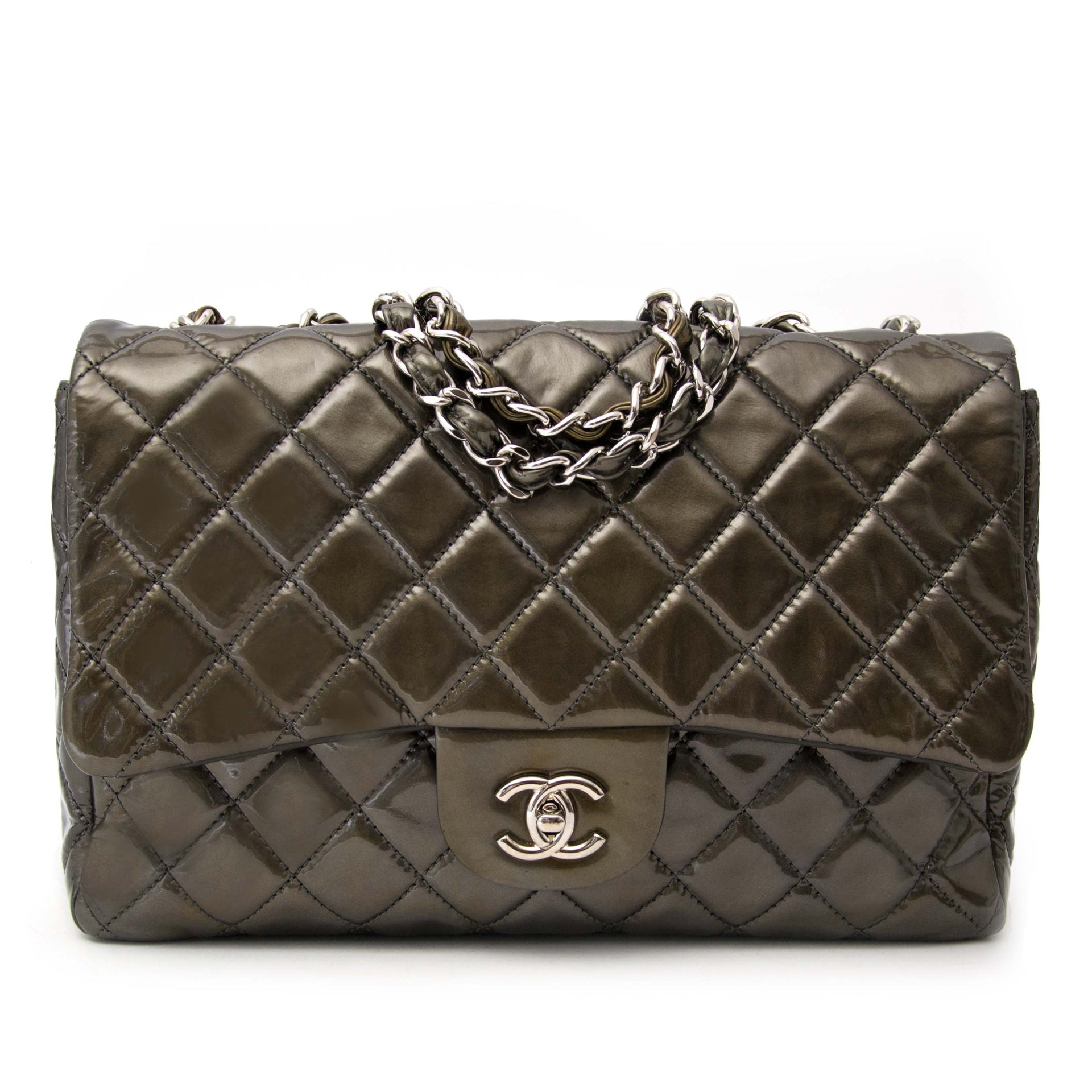 Chanel Patent Leather Single Flap Bag