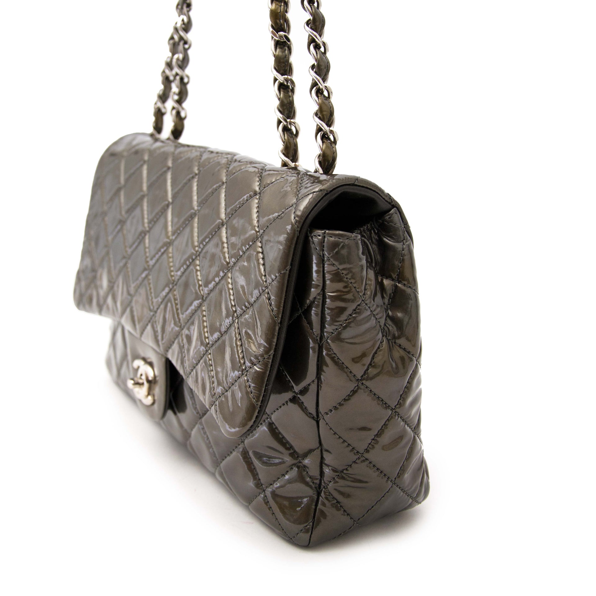 Chanel Patent Leather Single Flap Bag