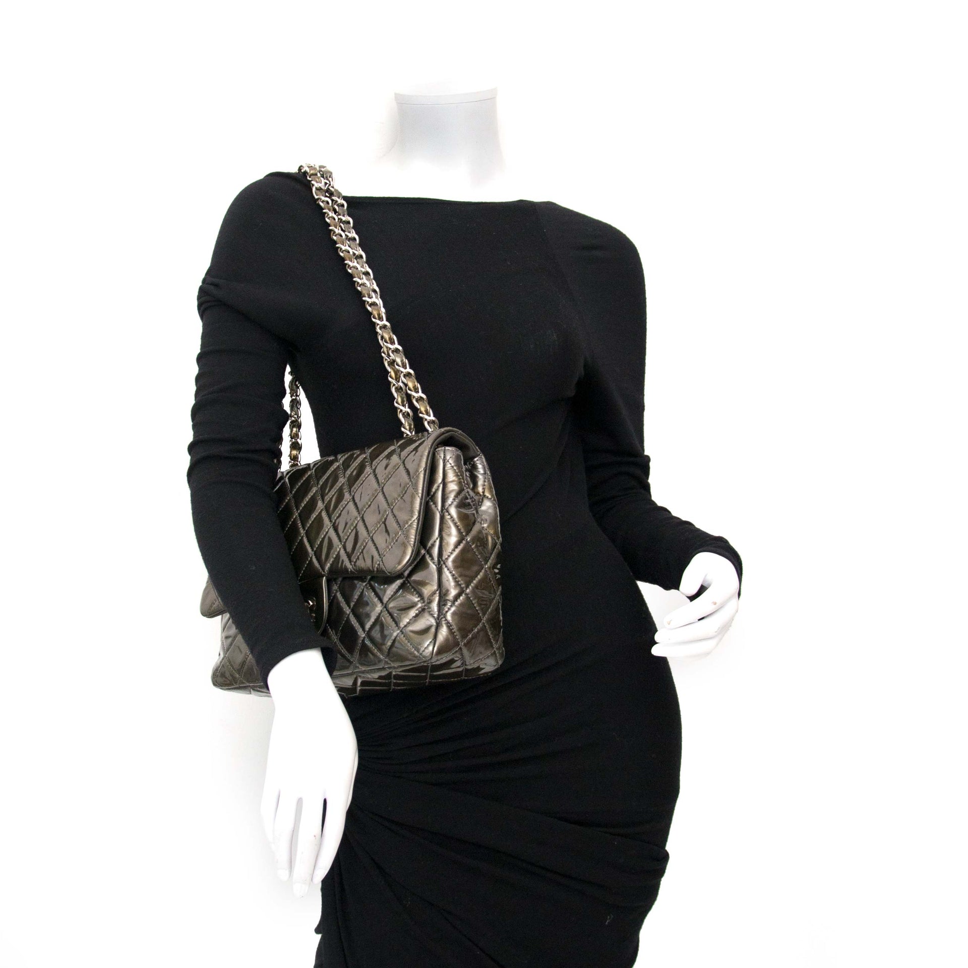 Chanel Patent Leather Single Flap Bag