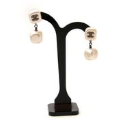 authentic Chanel cc pearl cube earrings now online at Labellov vintage webshop
