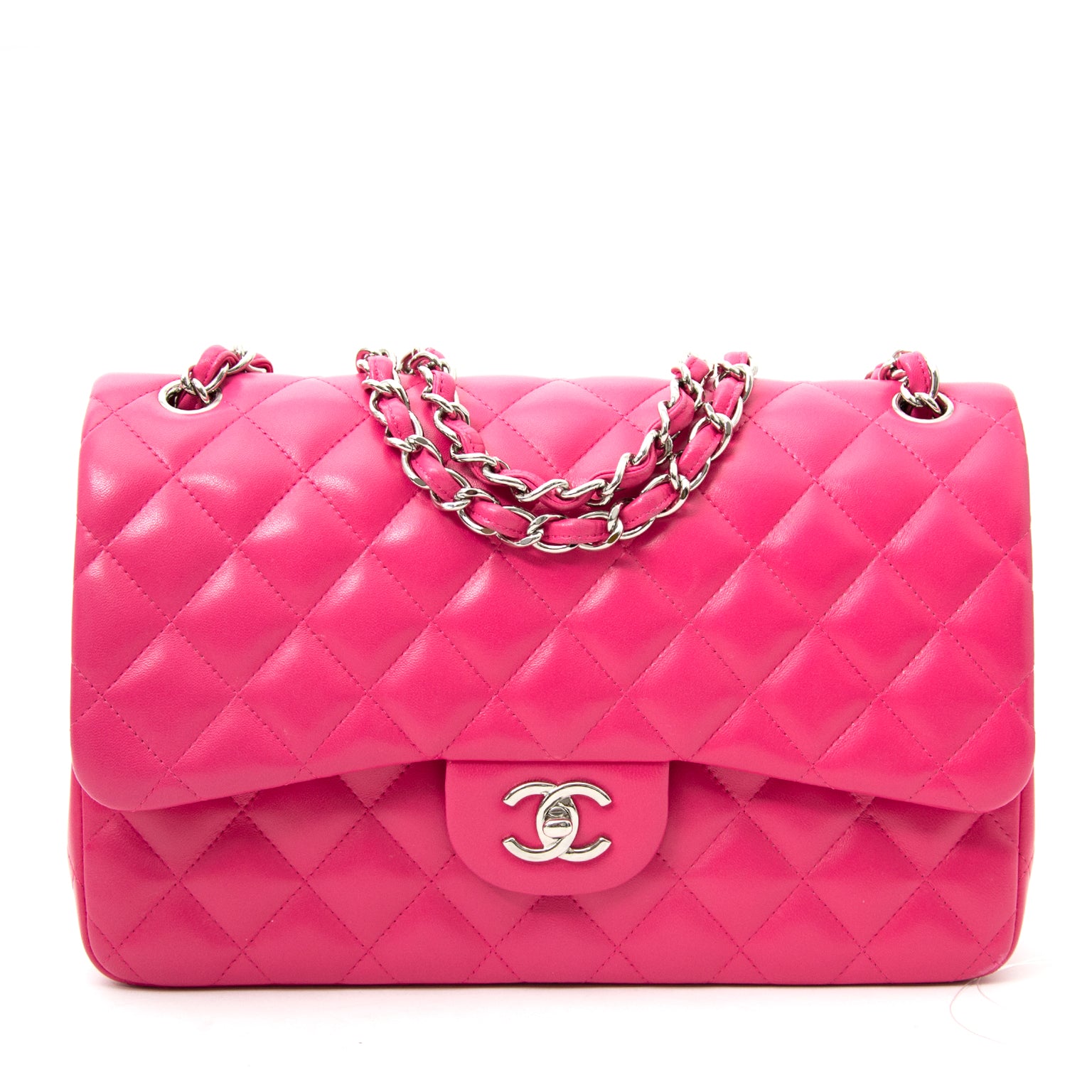 acheter en ligne pour le meilleur prix seconde main worldwide shipping best price rare limited secondhand sold out limited 2014 collection Chanel Metallic Patent Fuchsia New Medium Boy Bag