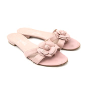 Buy the girly Chanel Leather Sandals Pink now online on the webshop from LabelLOV, real luxury from Antwerp.